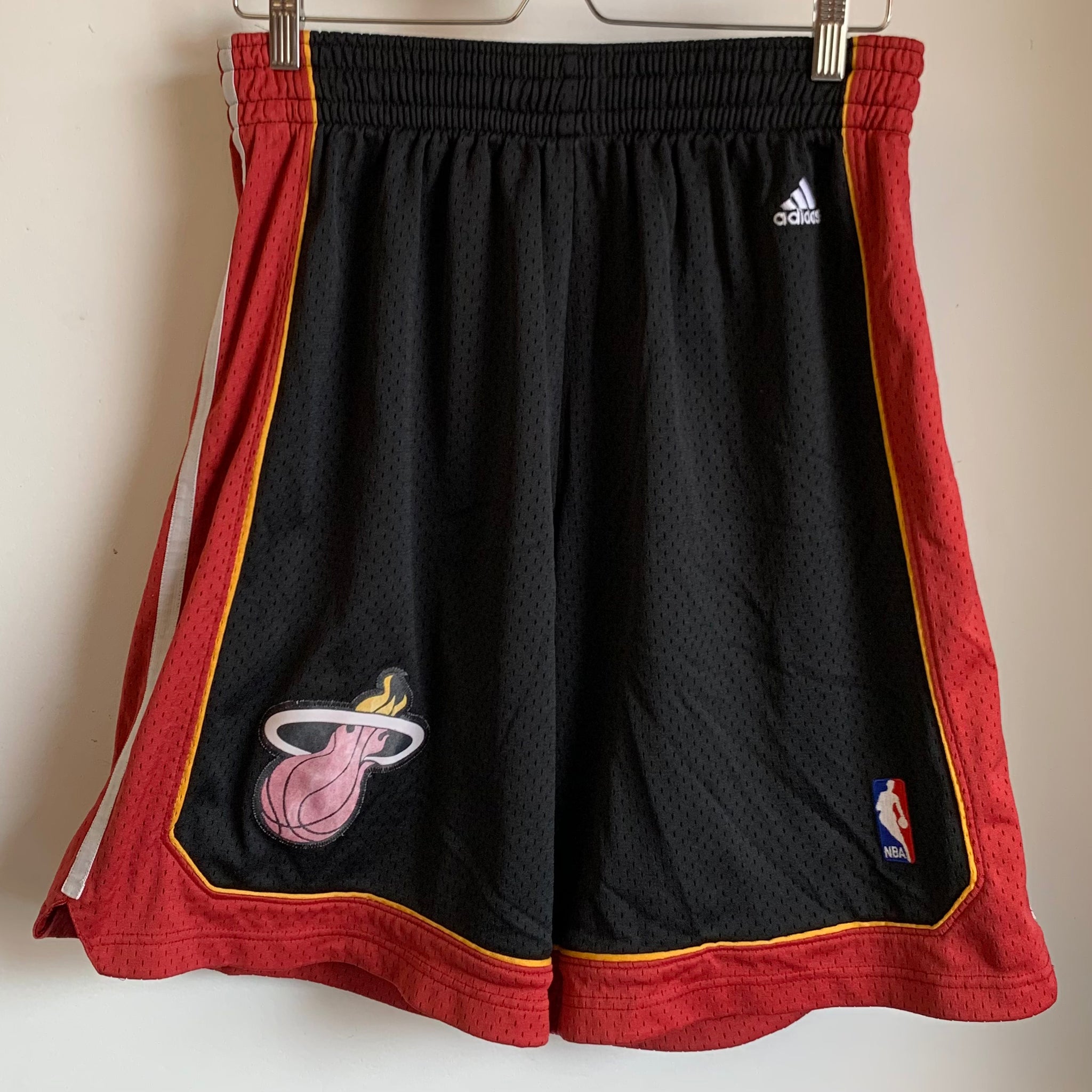 Adidas Miami Heat Black Basketball Shorts Laundry