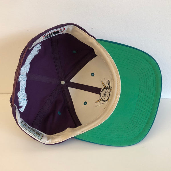 Vintage Anaheim Mighty Ducks Snapback Hat Back Script