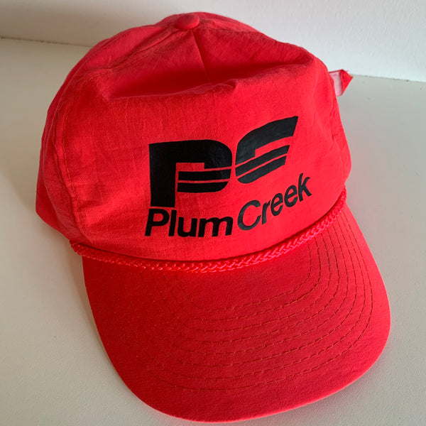 Vintage Plum Creek Neon Strapback Hat