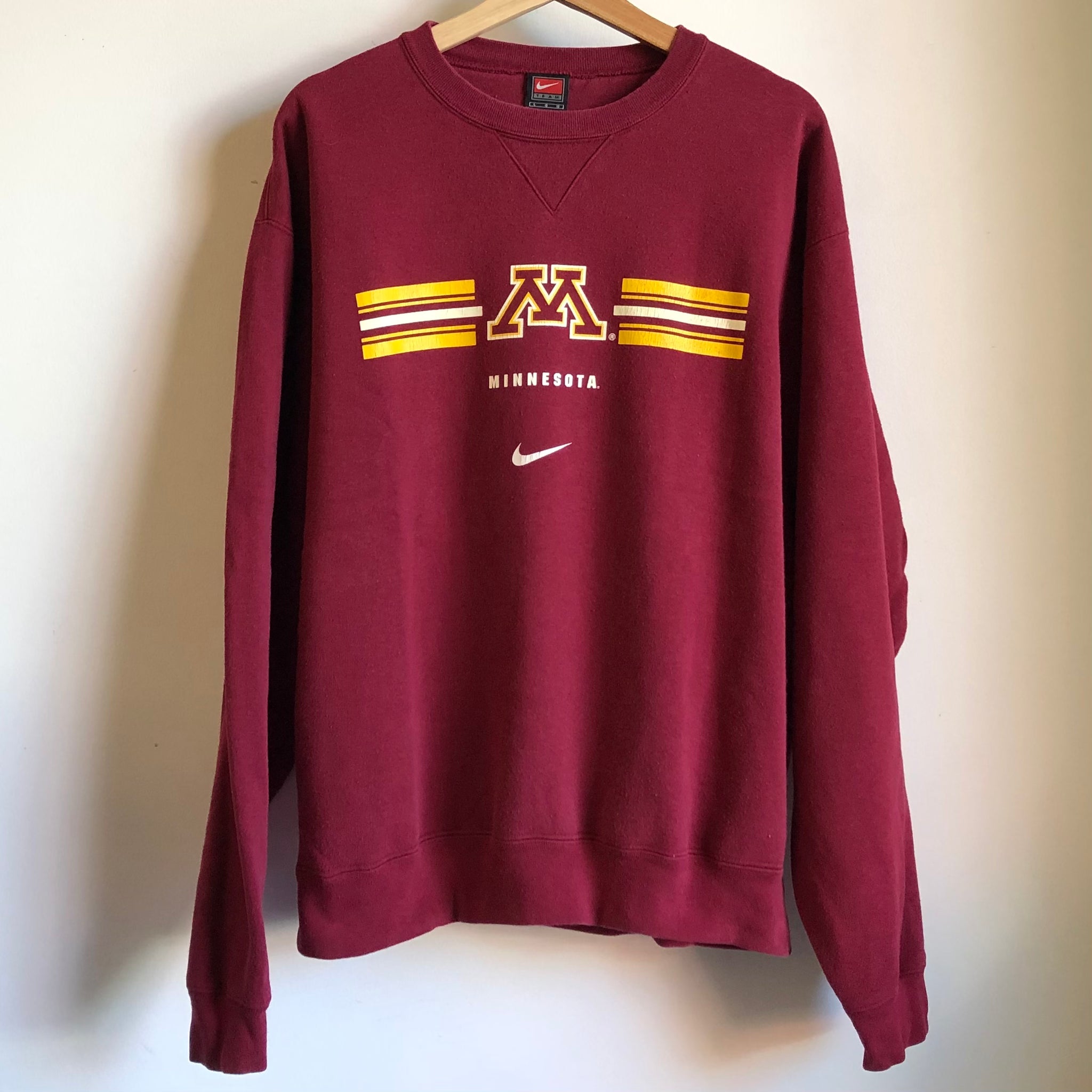 Vintage Minnesota Golden Gophers Sweatshirt Nike L