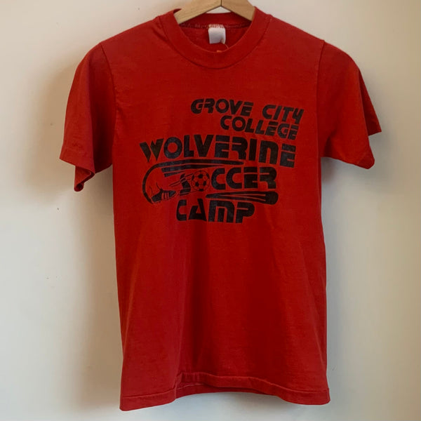 Vintage Grove City College Shirt Wolverine Soccer Camp S