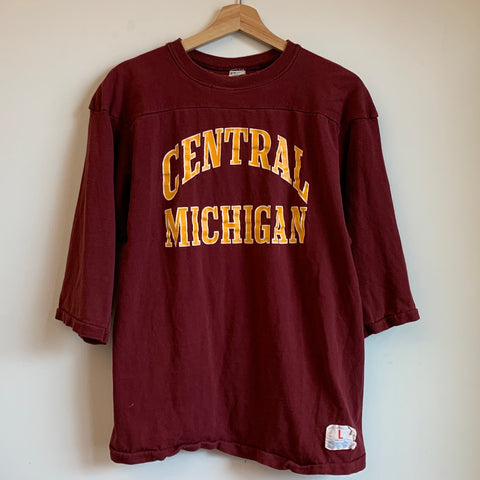 Central Michigan University Maroon/Yellow 3/4 Sleeve Shirt
