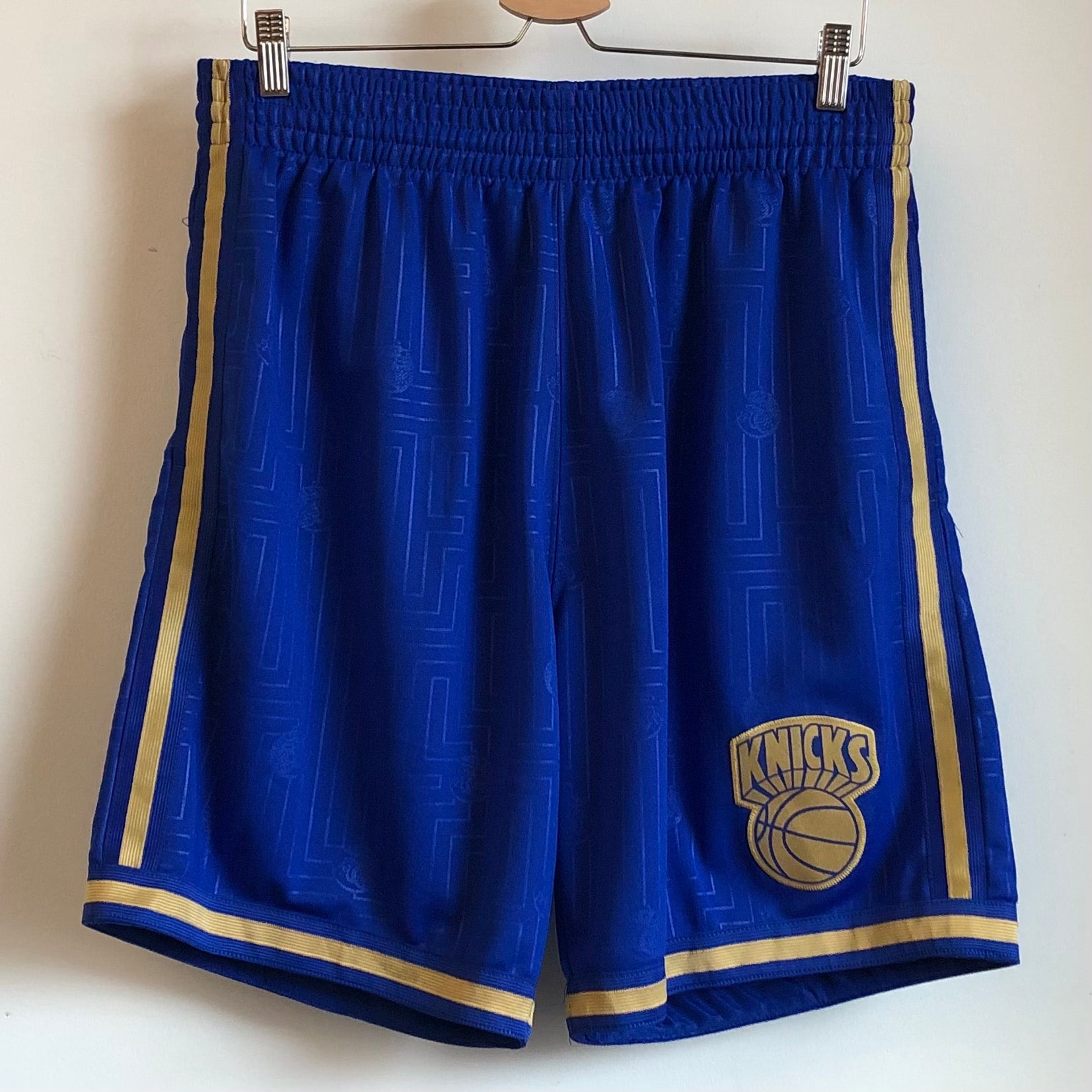 Authentic Black Gold Swingman New York Knicks 1991 Shorts Mitchell & Ness
