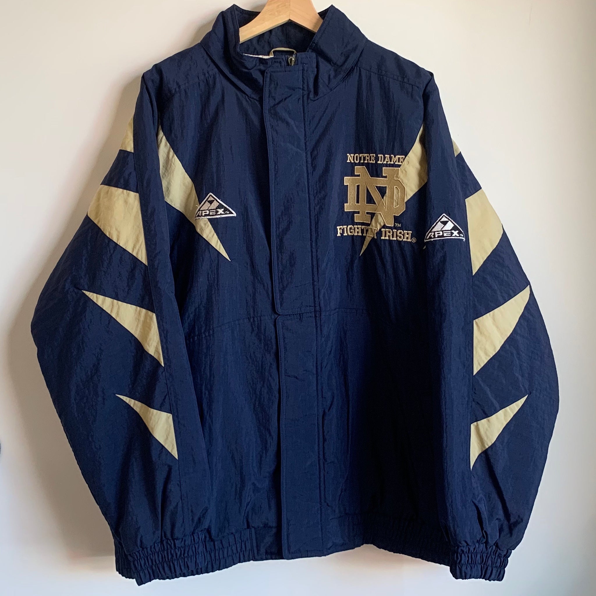 Vintage Notre Dame Jacket Parka Fighting Irish Apex One XL